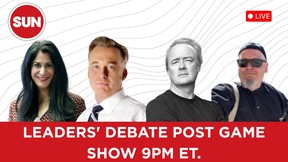 Toronto Sun Editor-in-Chief Adrienne Batra and Sun writers Brian Lilley, Warren Kinsella and Bryan Passifiume.