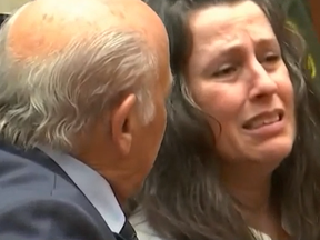 BIG ADIOS: Monica Sementilli, 53, formerly of Woodbridge was convicted in the insurance murder of her famed husband Fabio. SCREENGRAB/ COURT TV