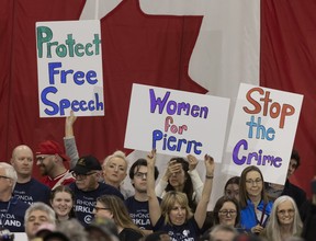 Federal Conservative Party Leader Pierre Poilievre campaigns in Oshawa, on Thursday,