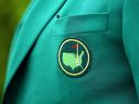 The Masters logo was seen on members’ coats before the 2015 Masters Championship began in Augusta, Georgia, before the 2015 Masters Championship began.