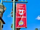 Palm Springs, California, officials hung pro-Canadian banners on light posts on the city's main road.