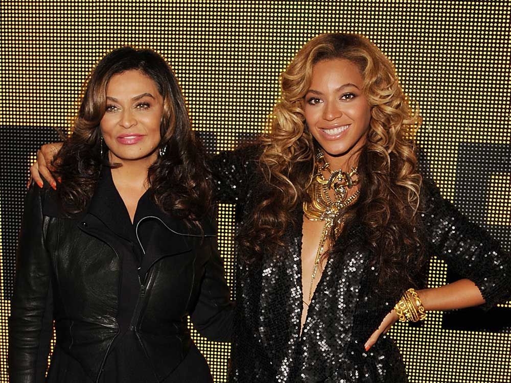 Tina Knowles and Beyonce Knowles at the launch of House of Dereon by Beyonce and Tina Knowles at Selfridges on Sept. 17, 2011 in London, England.