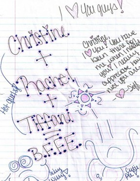 HAPPIER TIMES: A missive from the killer. HPD