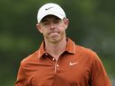 Rory McIlroy walks on the third hole during the second round of the PGA Championship earlier this month.