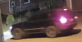 Image from Toronto Police of the vehicle driven by two males sought for mischief on April 26, 2025 in the Steeles Avenue West and Martin Grove Road area.