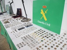 The Spanish Civil Guard recovered thousands of archeological items, mostly Roman coins.