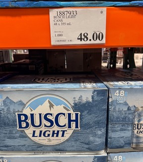 Busch Light on sale at Costco for $48 for 48 cans
