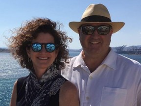 Chris and Carmel Delaney during happier times.