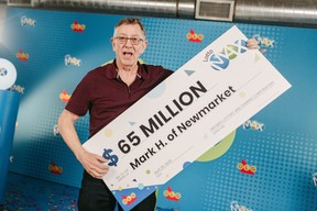 Mark Hanley of Newmarket won $65 million on the March 28, 202 Lotto Max draw.