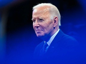Former U.S. president Joe Biden attends a Department of Defense Commander in Chief Farewell Ceremony at Joint Base Myers-Henderson Hall in Arlington, Virginia, on Jan. 16, 2025.