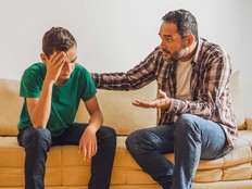 A dad who berates his son is damaging the young boy's self-esteem.