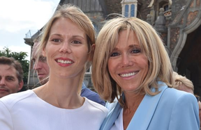 Tiphaine Auzière (left) found out when she was nine that her mom, Brigitte, was in love with a 15-year-old student named Emmanuel Macron. GETTY IMAGES