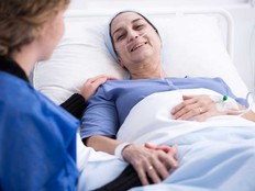 A man doesn't know what to say to an aunt in hospice care.