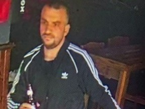 A man wanted by police.