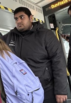 Ankit Mukherjee, 26, of Toronto, is accused of sexually assaulting two passengers on TTC buses in the area of Yonge St. and Eglinton Ave. on May 1 and on May 15, 2025.