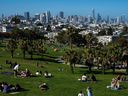 Dolores Park in the Mission neighbourhood of San Francisco.