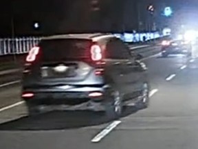 An SUV sought by police.