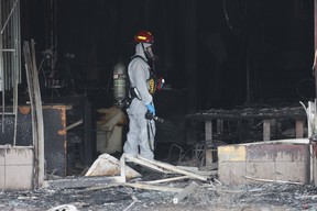 The investigation is ongoing into a break-in and arson that occurred at Sha'az Indian Cuisine in White Shield Plaza at Kennedy Rd. and Lawrence Ave. E. on Friday, May 23, 2025.