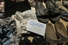 The Nova Music Festival Exhibition in Toronto in remembrance of the people murdered and taken hostage at the event in Israel.