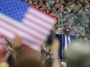 U.S. President Donald Trump does his signature dance move .