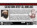 This wanted poster from the U.S. State Departments' Rewards for Justice program shows al-Qaida in the Arabian Peninsula leader Saad bin Atef al-Awlaki.