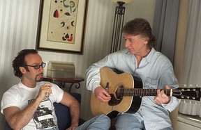 Paul Rodgers, left, and Mick Ralphs, members of the band Bad Company, pose in New York April 5, 1999.