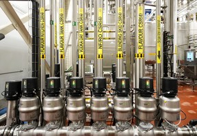 A mixing station is shown during a plant tour at the Molson Coors Toronto Brewery in Toronto on Tuesday, May 27, 2025. THE CANADIAN PRESS/Nathan Denette