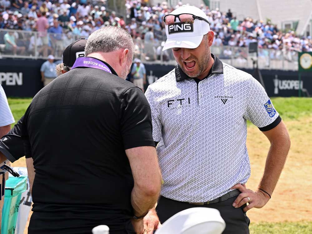 Corey Conners injures wrist in bunker at U.S. Open, but plays on