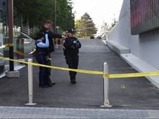 Toronto Police are now searching for multiple suspects after a person in a wheelchair was shot and killed and five others were wounded.