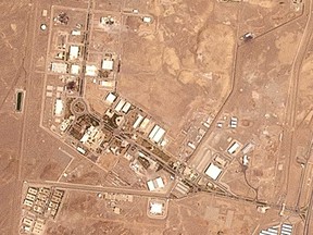 This satellite image from Planet Labs PBC shows the Natanz nuclear enrichment site in Iran after an Israeli strike Saturday, June 14, 2025.