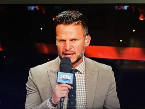 Kevin Bieksa on the Sportsnet broadcast for Game 1 of the Stanley Cup Final on June 4, 2025.