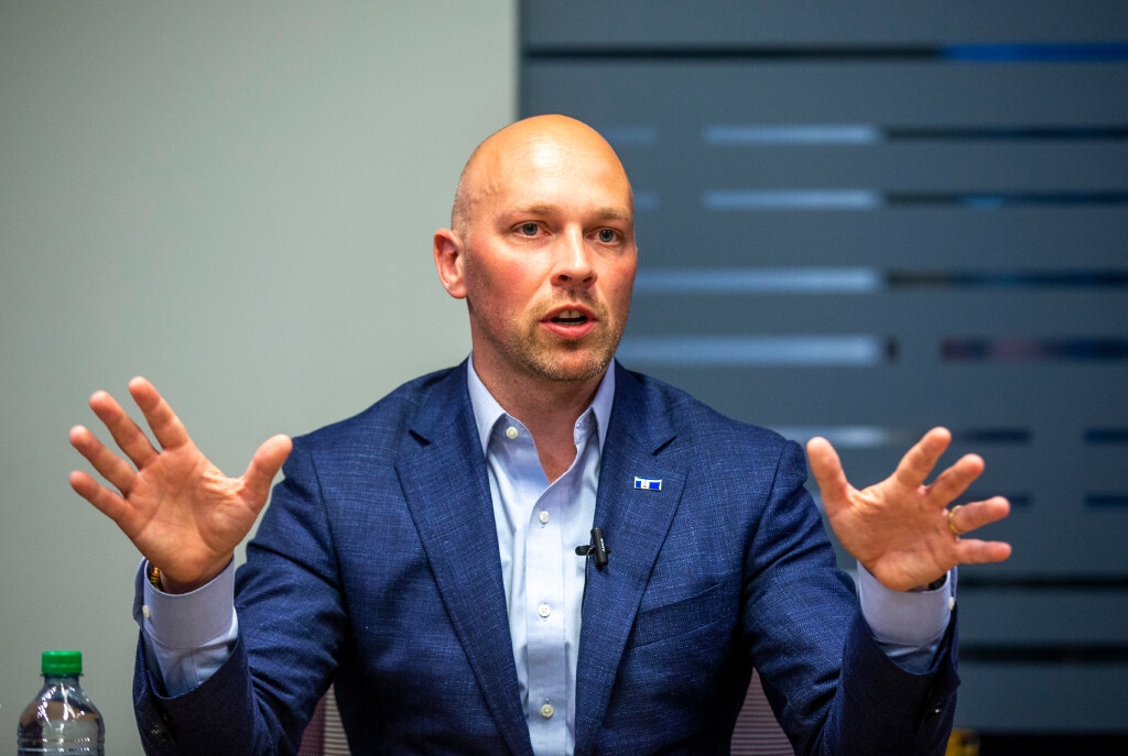 Toronto mayoral candidate Brad Bradford meets with the Toronto Sun editorial board in Toronto, Ont. on Tuesday, June 13, 2023.  Toronto mayoral candidate Brad Bradford meets with the Toronto Sun editorial board in Toronto, Ont. on Tuesday, June 13, 2023.