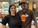 Burger King revamps Whopper after buyer complaints 5 Maria Mendoza, left, with Mykale Baker. Mendoza started a GoFundMe for Baker, after she spotted him working at Burger King on the eve of his high school graduation.