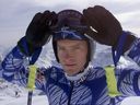France's Joel Chenal adjusts his glasses during a training session a few days before of the giant slalom of the Alpine Ski World Cup in Tignes on October 29, 1999. (Photo by Eric Feferberg / AFP) (Photo by ERIC FEFERBERG/AFP via Getty Images)