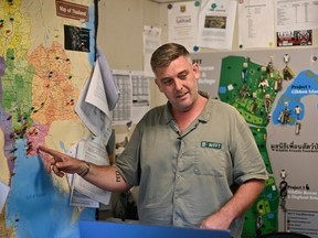 Tom Taylor, of conservation group Wildlife Friends Foundation Thailand, says social media is fuelling a boom of lion ownership. (MANAN VATSYAYANA/AFP)