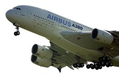 This file photo taken on April 27, 2005 shows the giant double-decker Airbus A380 taking off on its maiden flight, launching a new era in civil aviation, from Toulouse-Blagnac airport. LIONEL BONAVENTURE/AFP/Getty Images