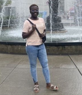 Belinda Sarkodie, 26, who immigrated to Canada from Ghana last year, was at a bus stop heading home after work when she was killed by a stray bullet on Friday, July 11, 2025.
