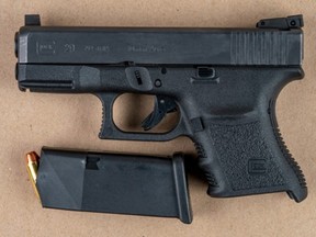A firearm seized by Peel Regional Police.