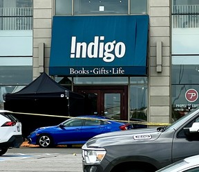 Toronto Police mark off the scene of a fatal shooting outside Yorkdale mall on Thursday, July 17, 2025.