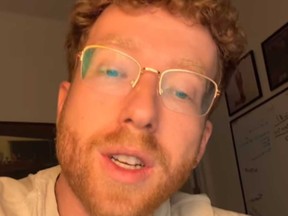 JP Saxe is pictured in a video posted on Instagram.