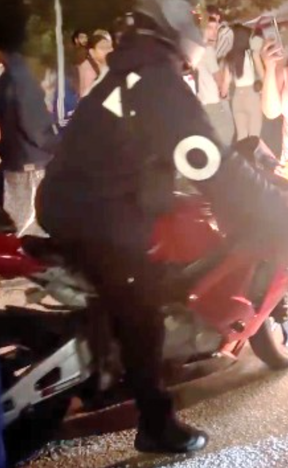 Motorcyclist sought