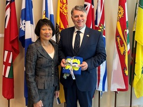 Toronto Mayor Olivia Chow and Canada's Ambassador to Ireland Dennis King.