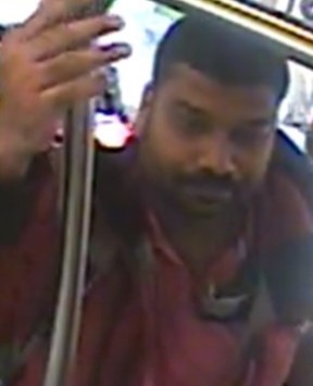 Investigators need help identifying and locating this man who allegedly sexually assaulted a female TTC rider on a subway train in the area of Bloor St. W. and Spadina Ave. on Wednesday, May 15, 2025.