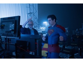 Director James Gunn and David Corenswet