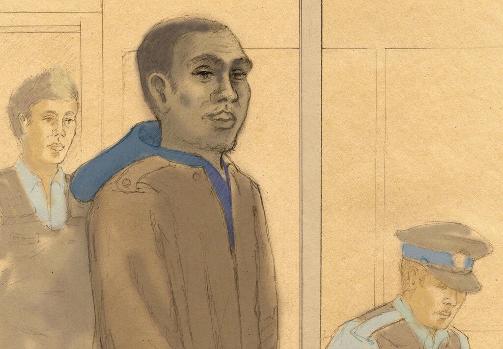In this courtroom sketch, Christopher Husbands appears in court in Toronto on Monday, June 4, 2012. THE CANADIAN PRESS/Tammy Hoy  In this courtroom sketch, Christopher Husbands appears in court in Toronto on Monday, June 4, 2012. THE CANADIAN PRESS/Tammy Hoy
