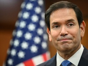 US Secretary of State Marco Rubio briefs the media during the ASEAN Foreign Ministers' Meeting at the Convention Center in Kuala Lumpur on Friday, July 11, 2025.