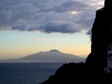 A wildfire has forced the closure of hiking paths on Mount Vesuvius, pictured here in 2024