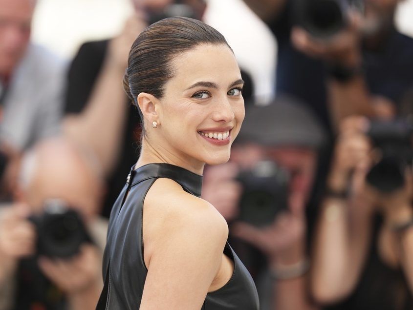Margaret Qualley poses for photographers at the photo call for the film 'Honey Dont!'' at the 78th international film festival in Cannes, southern France, Saturday, May 24, 2025.