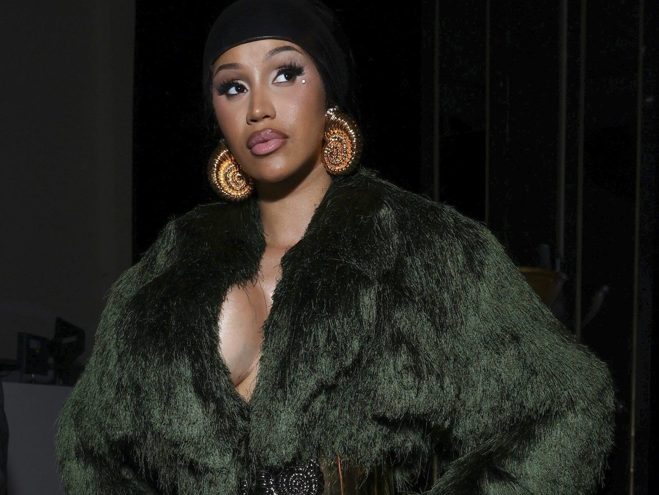 Cardi B attends a fashion show.