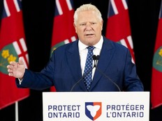 Ontario Premier Doug Ford speaks to the media during a funding announcement in Hamilton, Ont., Wednesday, Aug. 20, 2025.